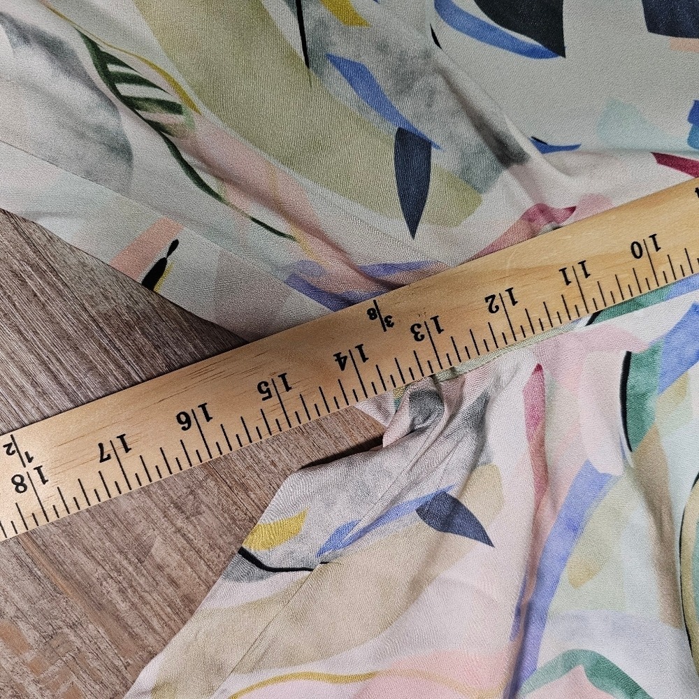NWT Summer Wide Leg Trousers Palazo Pants Abstract Print By Shore Size L - Picture 6 of 14